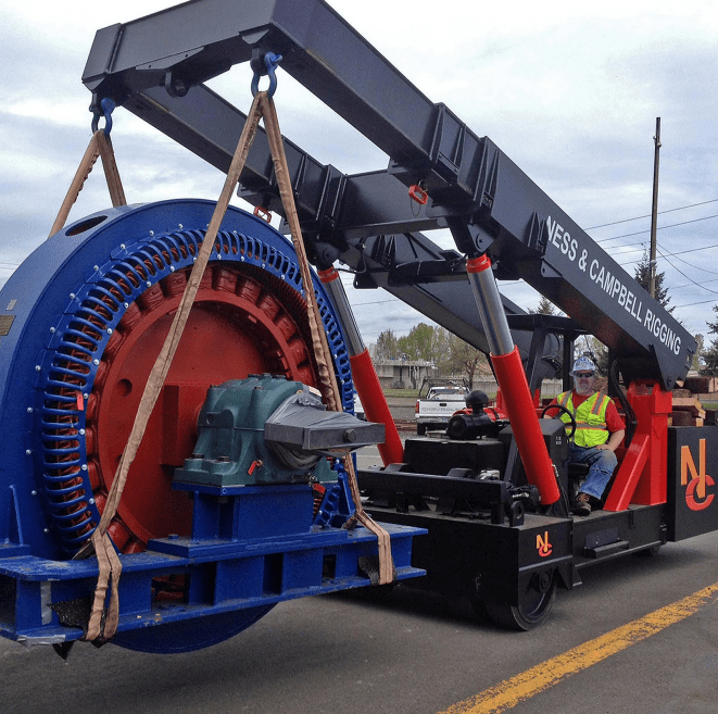 NessCampbell Twinlift moving heavy machinery