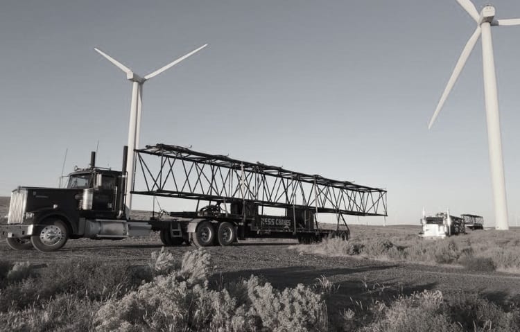 Hauling equipment in a wind farm